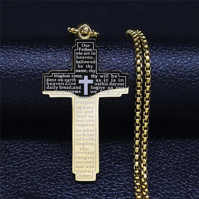 Cross Chain Necklace Stainless